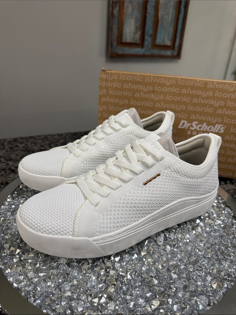 Dr. Scholl's time off White Knit Platform Sneakers NEW 11 - Picture 5 of 13